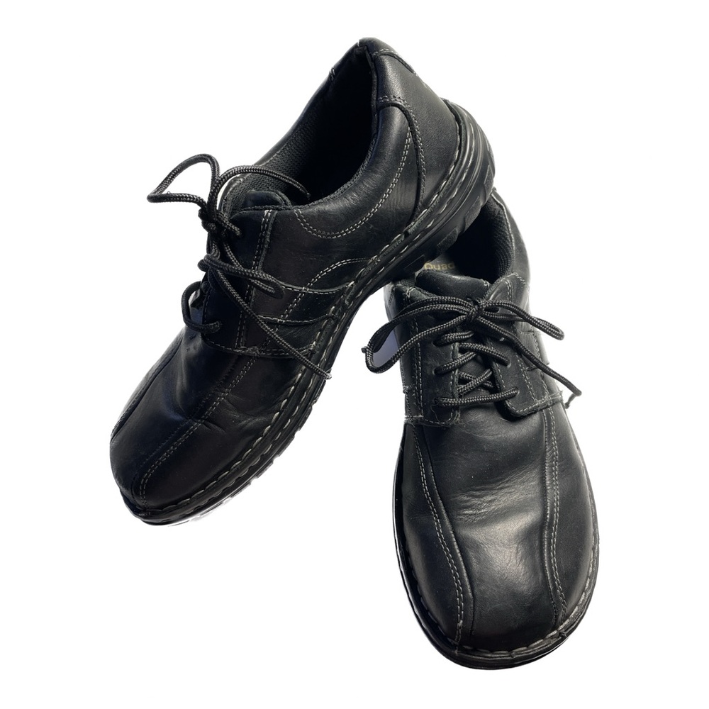 Black Leather Loafer Quad Comfort Lace Up Oxford Shoe Academia DENVER HAYES